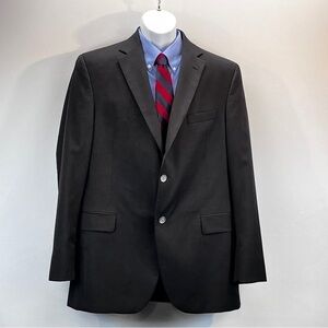 Jack Victor Valuto Men's  Blazer Black Loro Piana Super 120s Wool Sport Coat 42L